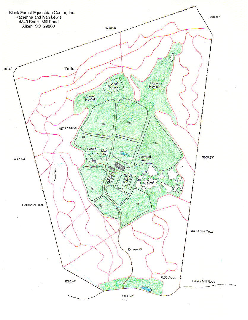 Black Forest Equestrian Center Facility Map