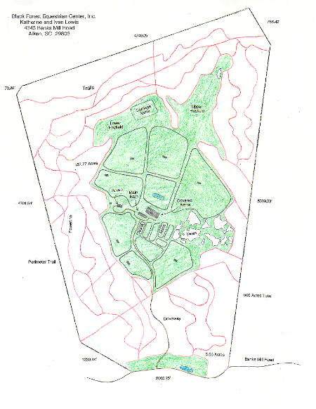 Black Forest Equestrian Center Facility Map